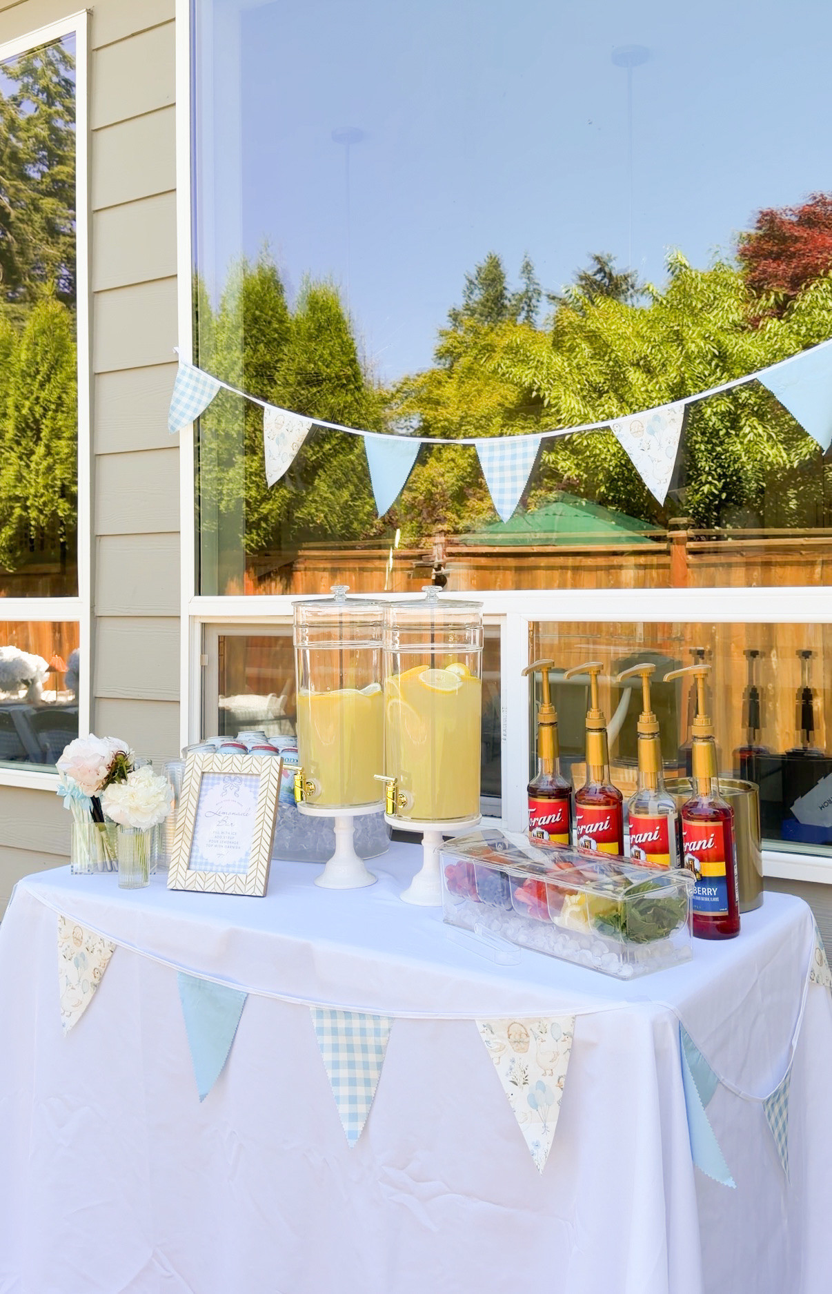 DIY LEMONADE BAR! Setting up a lemonade bar for a baby shower!

Drink dispenser, ice bucket, sparkling water, Bloom pop, syrup dispenser, Torani drink syrup, folding table, condiment tray, cup holder, striped paper straws, Silly goose party decorations and napkins

#LTKsummer #LTKhome #LTKmaternity