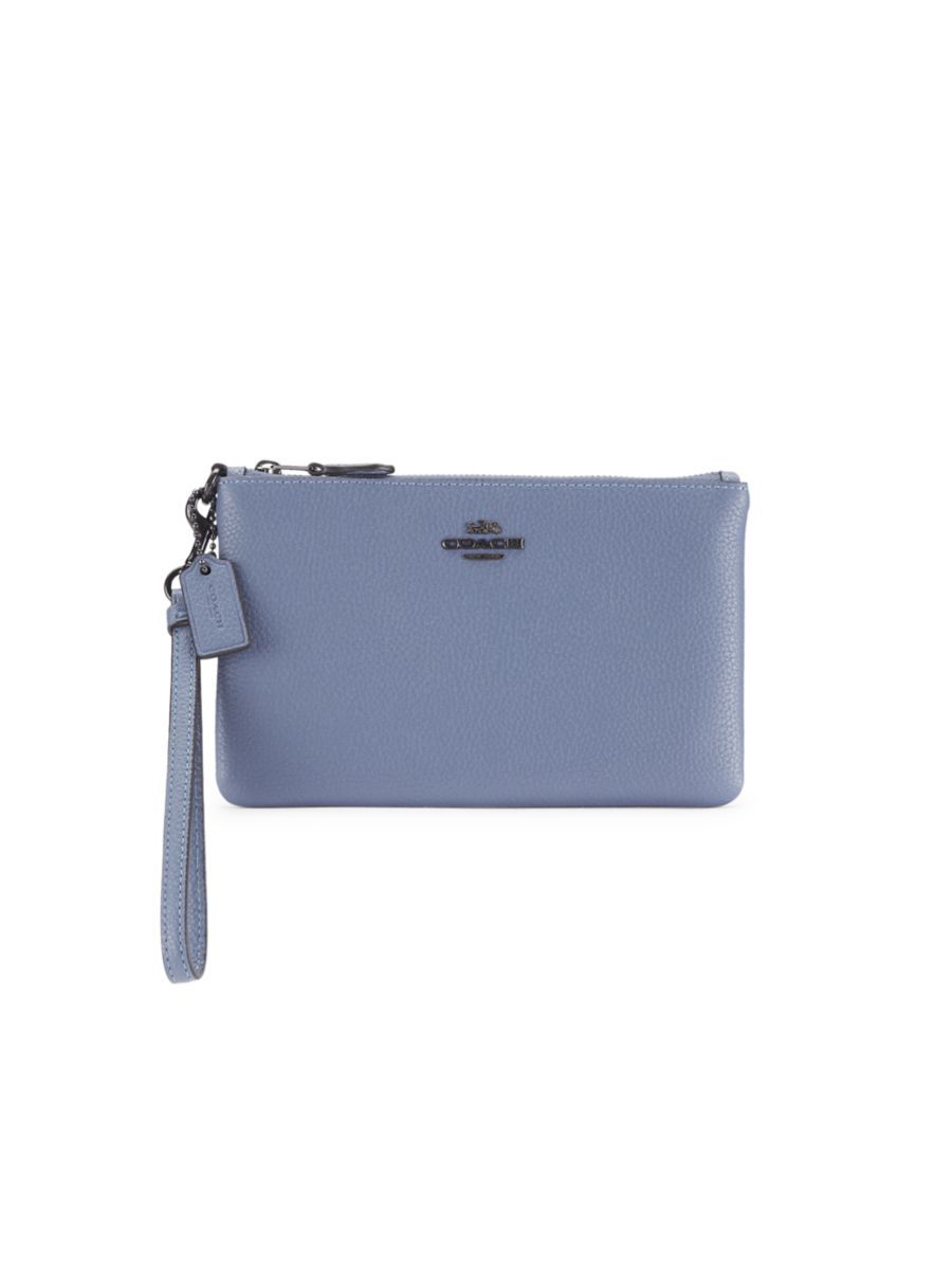 COACH Small Leather Wristlet | Saks Fifth Avenue