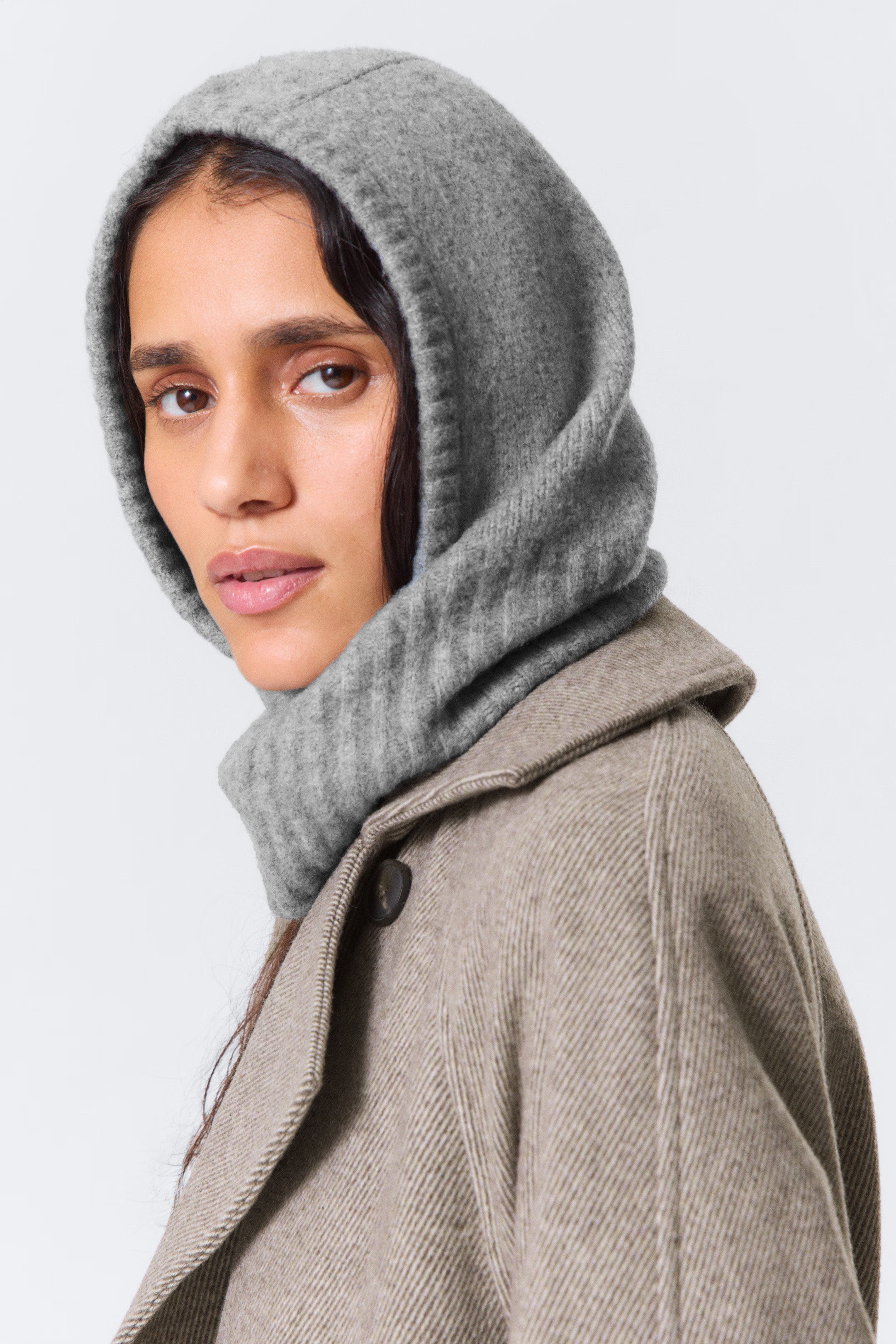 Soft Ribbed Knitted Hood | H&M (UK, MY, IN, SG, PH, TW, HK)