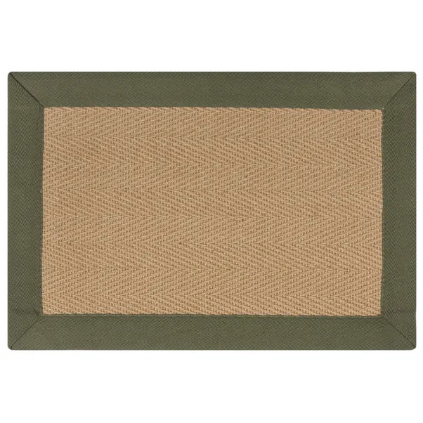 Herringbone Jute Border Doormat | Dunelm