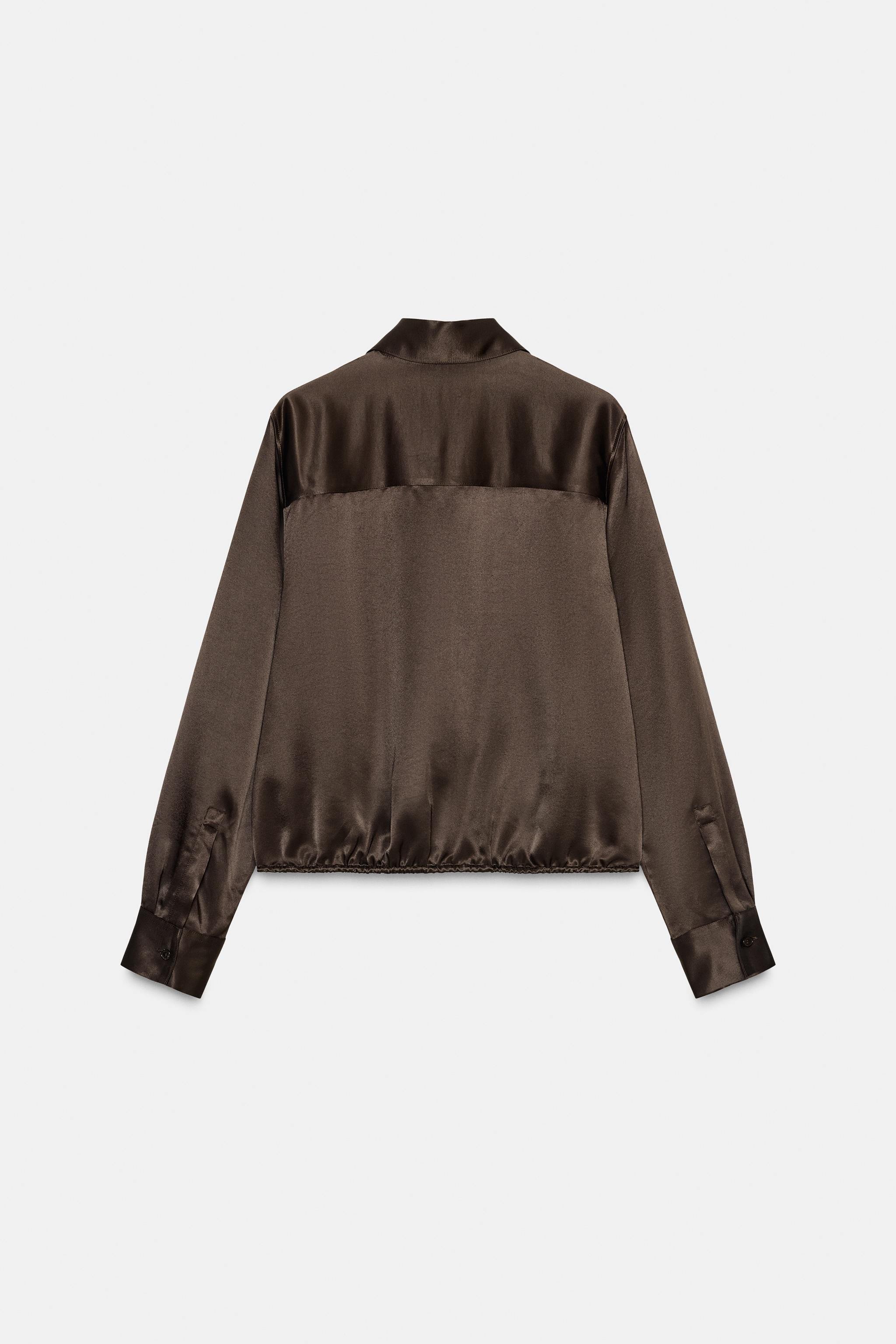 ZW COLLECTION SATIN EFFECT BLOUSE WITH TIES | Zara US