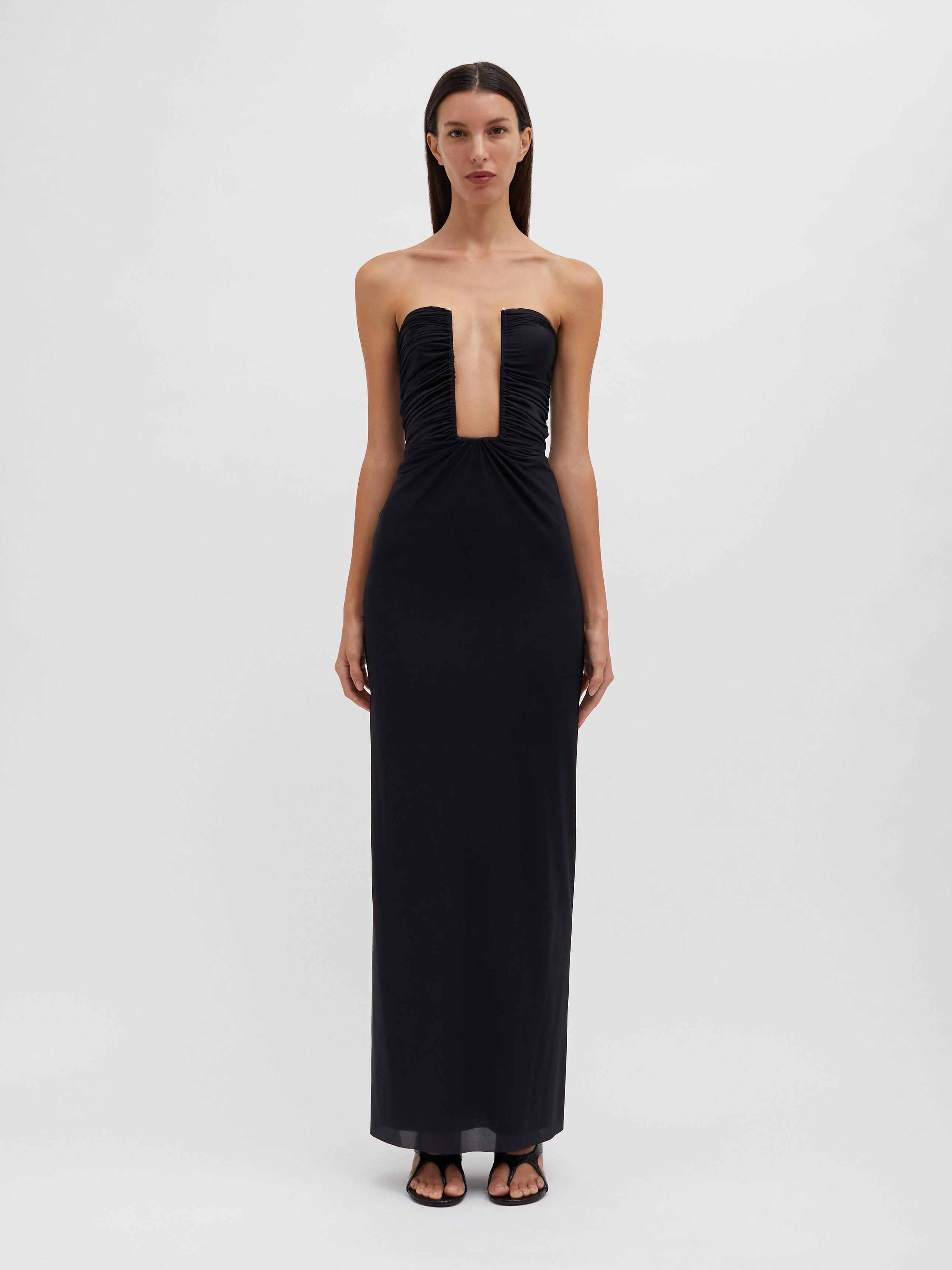Christopher Esber | Plunge Strapless Column Dress Black | Christopher Esber (Global)