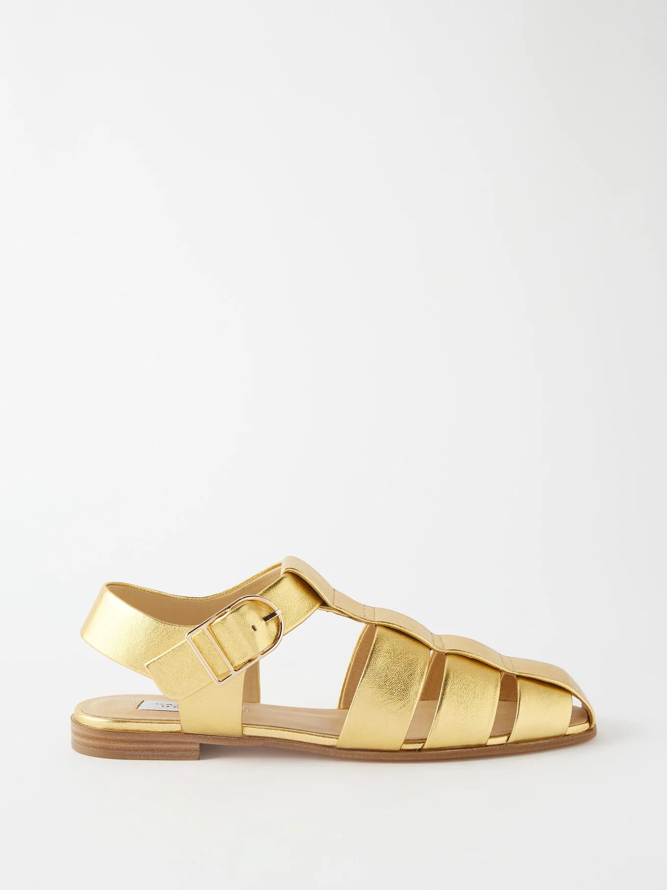 Lynn metallic-leather sandals | Gabriela Hearst | Matches (US)