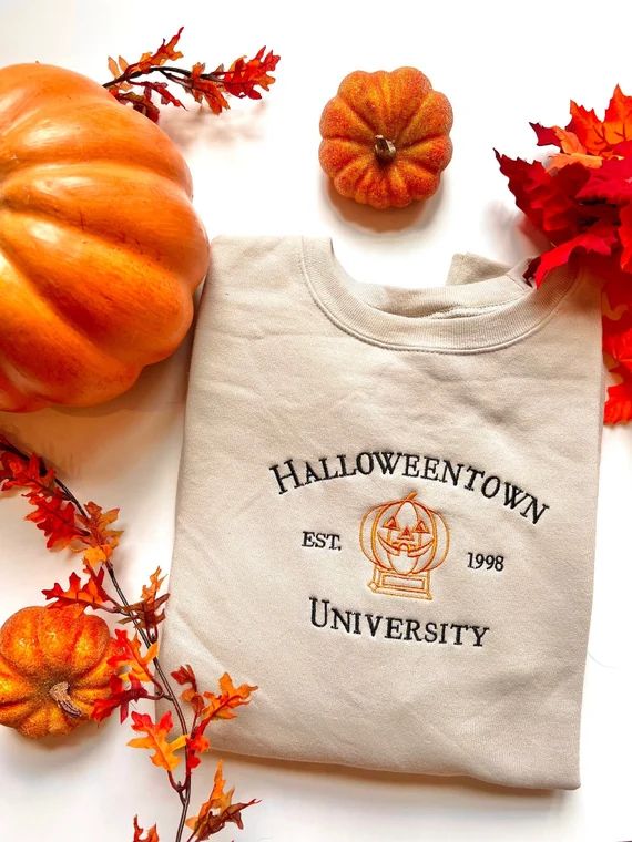 Halloweentown Embroidered Sweatshirt - Etsy | Etsy (US)