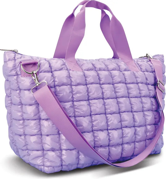 Kids' Shiny Puffer Overnight Bag | Nordstrom