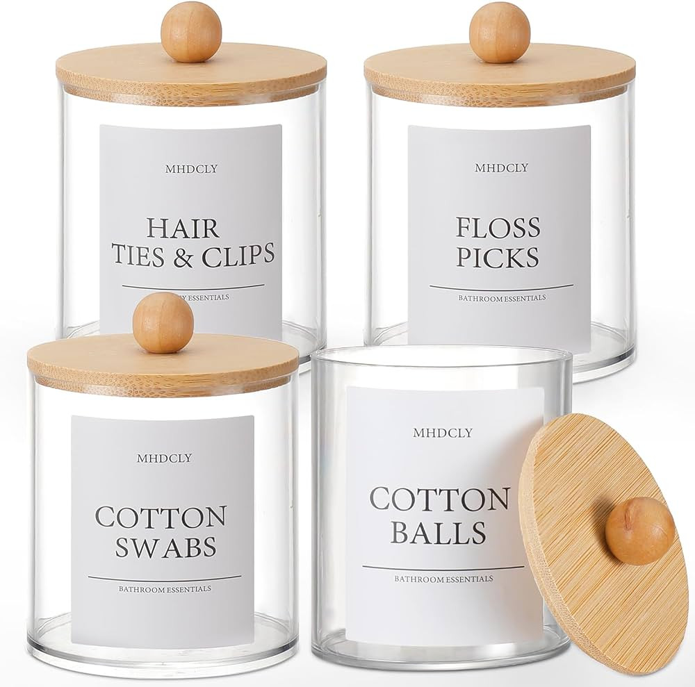 Bathroom Organizers and Storage,4 Pack Bathroom Accessories,Bathroom Decor,Home Decor,Bathroom St... | Amazon (US)