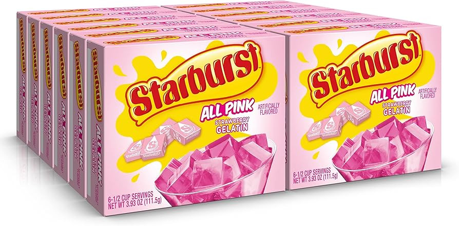 Starburst Gelatin – Strawberry, 3.93 Ounce Box (Pack of 12) | Amazon (US)