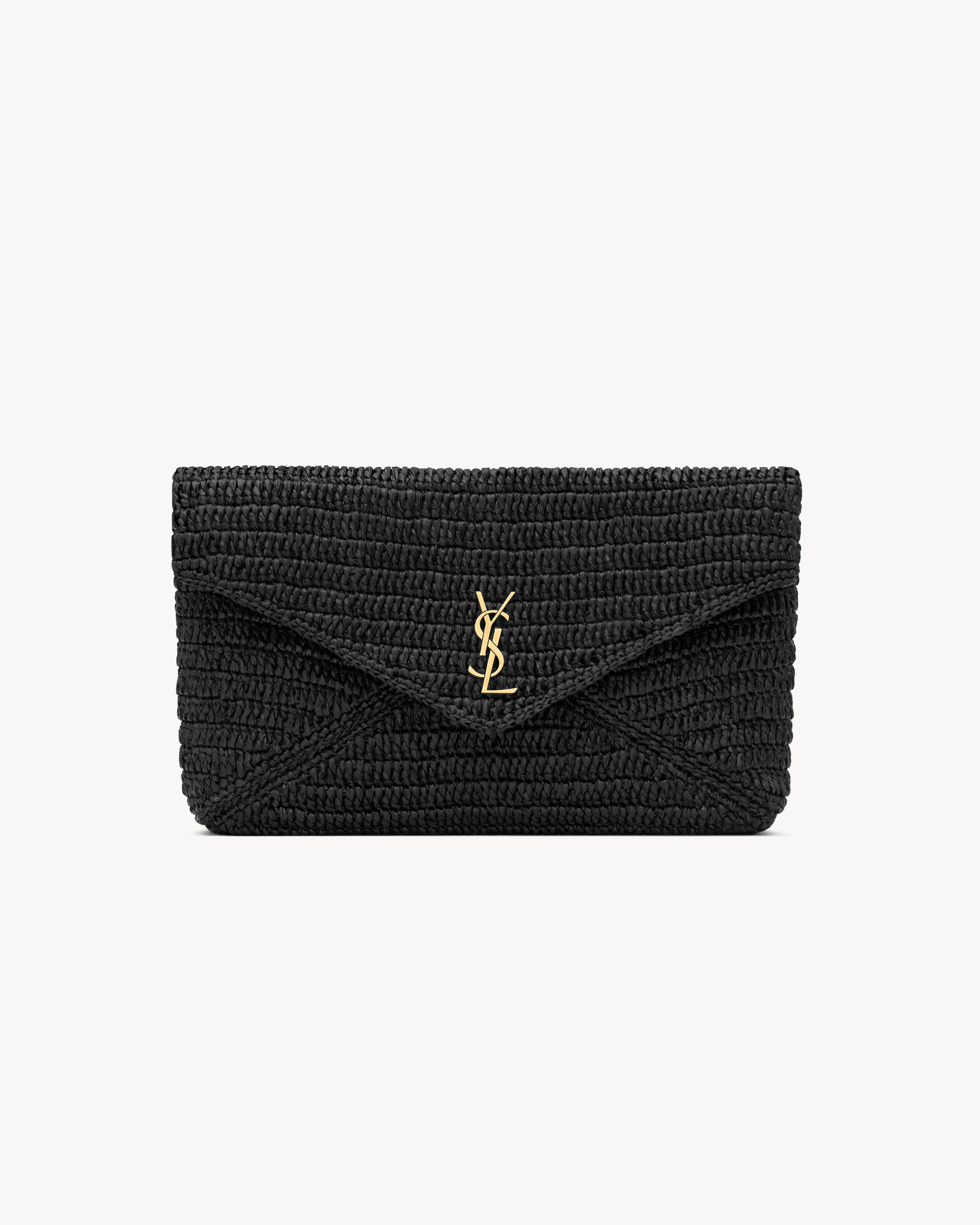 CASSANDRE large envelope pouch in raffia | Saint Laurent Inc. (Global)