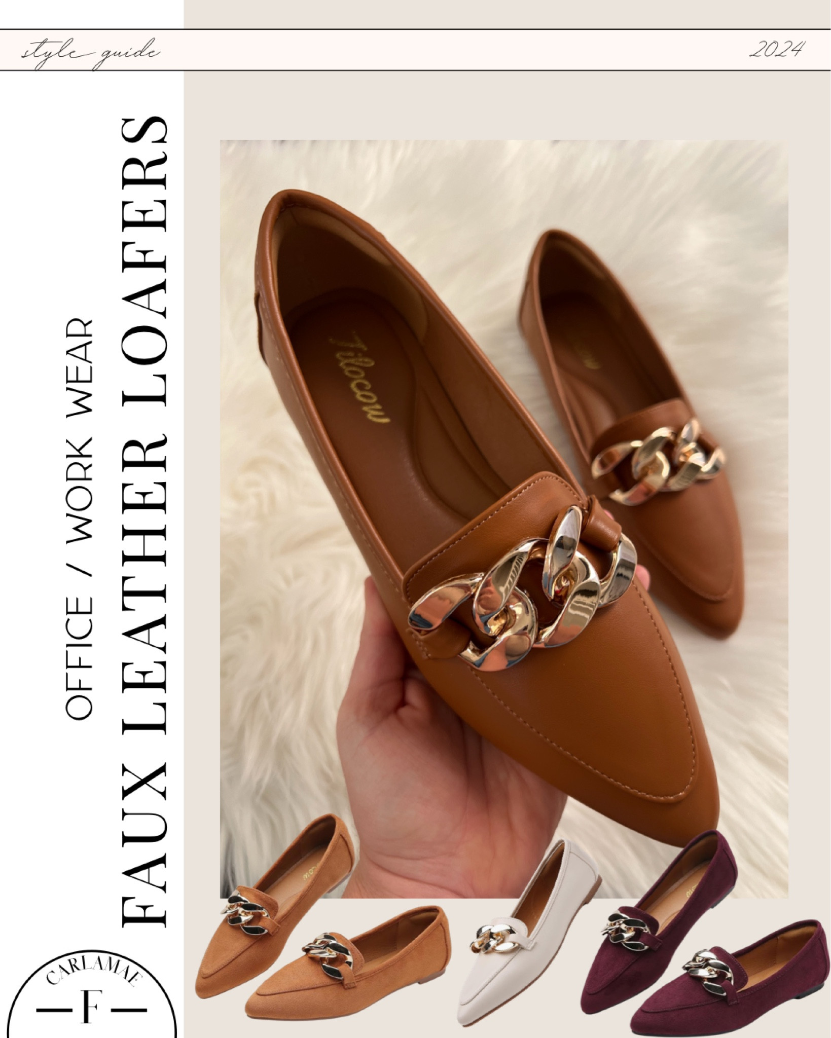 Brown faux leather loafers with gold chain accents 

Workwear shoes, office shoes, office outfits, women’s shoes, women’s work outfits, work style, business casual style, office style 

#LTKFindsUnder50 #LTKShoeCrush #LTKWorkwear