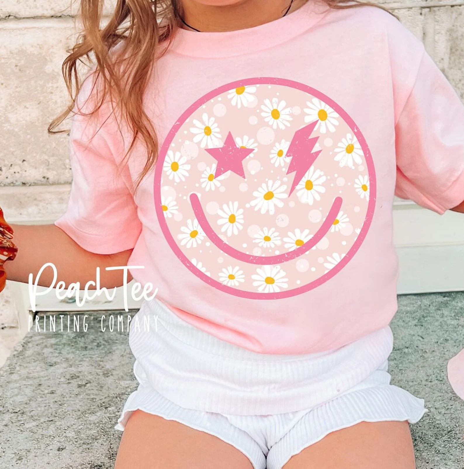 Smiley Face Kids Tee, Kids Daisy Graphic Tee, Baby Graphic Tee, Smiley Face Graphic Tee, Daisy Ba... | Etsy (US)