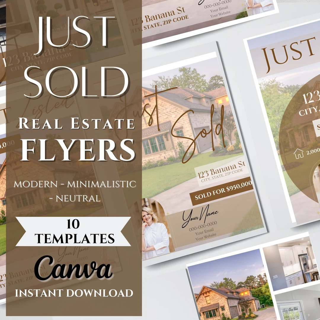 10 Just Sold Flyers Real Estate Just Sold Flyers Realtor - Etsy | Etsy (US)