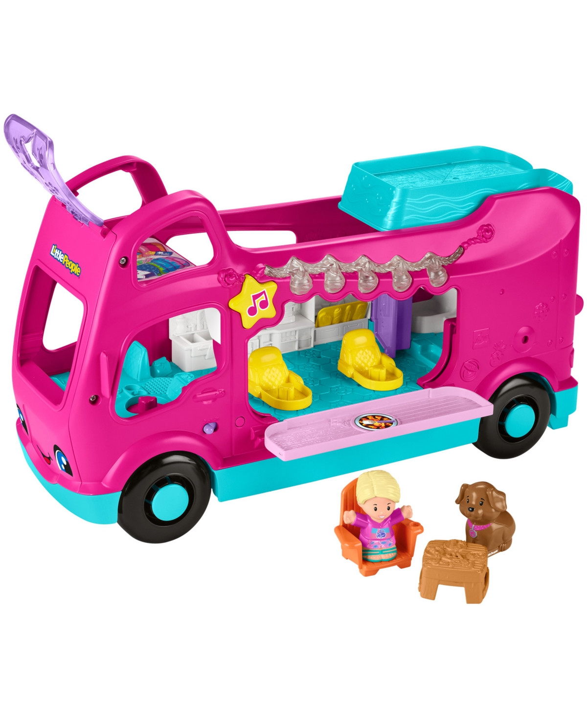 Fisher-Price Little People Barbie Little Dreamcamper Rv Playset with Music, Lights and 2 Figures - Multi-Color | Macy's