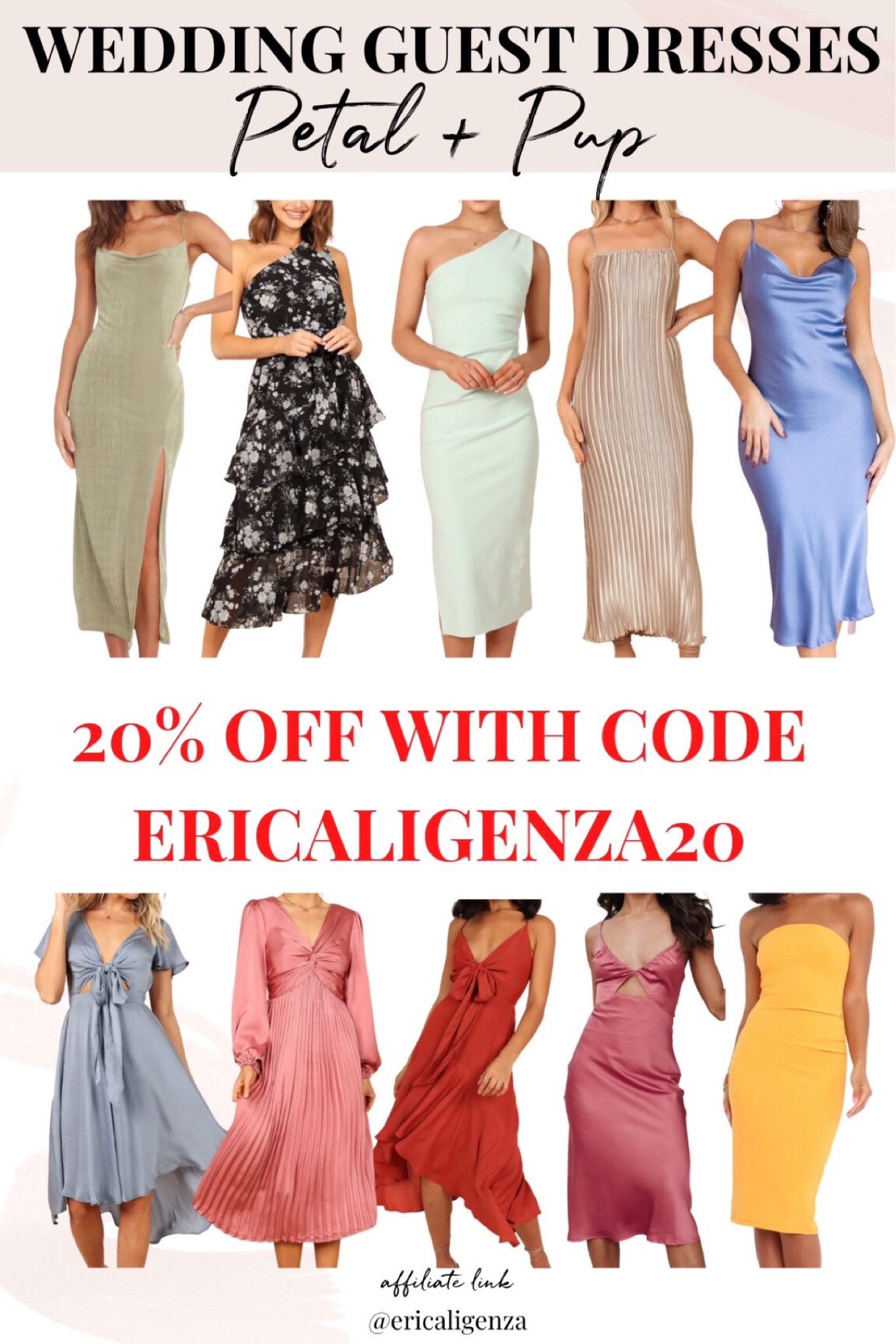 Cocktail wedding guest dresses from Petal + Pup 🤩 use code ERICALIGENZA20 for 20% off 🤩

Cocktail dress // wedding guest dress // semi formal wedding guest dress // metallic dress // ruffled dress // one should cocktail dress // metallic cocktail dress // satin dress // high low wedding hues dress // long sleeve cocktail dress // red wedding guest dress // cocktail dress with cutouts // strapless wedding guest dress 

#LTKSeasonal #LTKwedding #LTKunder100