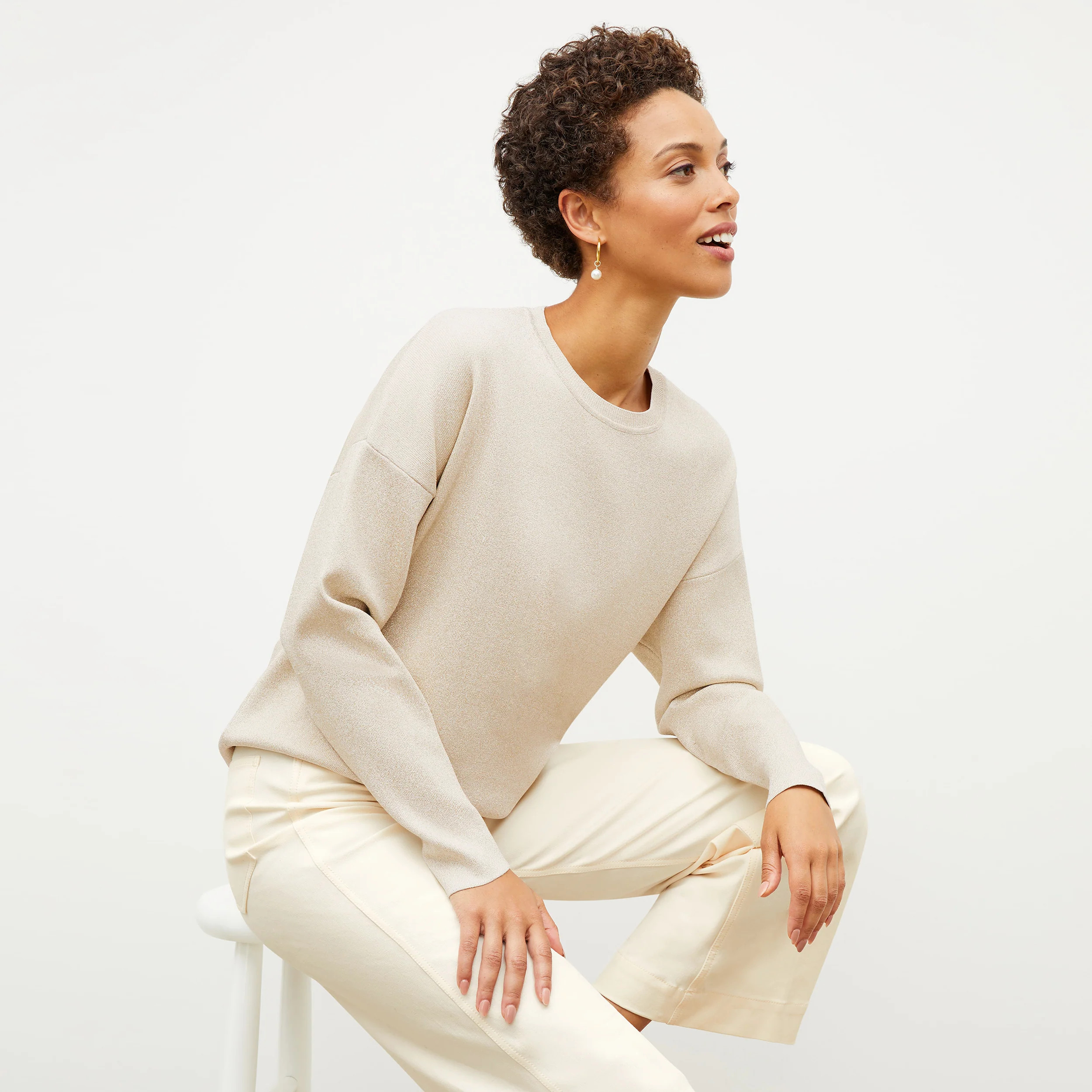 The Para Sweatshirt - Metallic Jardigan Knit | MM LaFleur