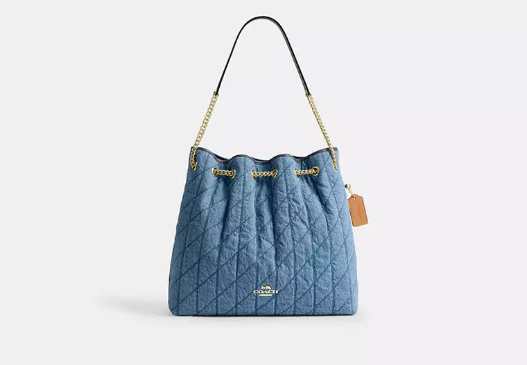 Evelyn Large Shoulder Bag In Regenerative Cotton With Quilting | Coach (US)