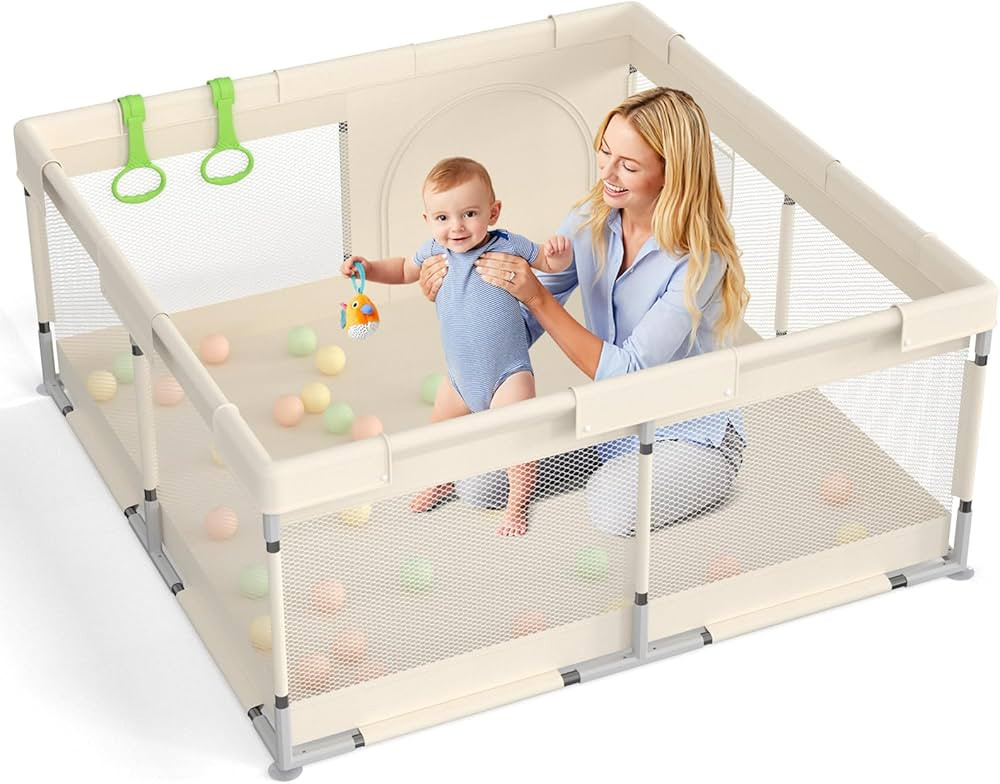 Fodoss 47x47inch Baby Playpen, Play Pen for Baby and Toddlers, Small Toddler Playpen for Apartmen... | Amazon (CA)