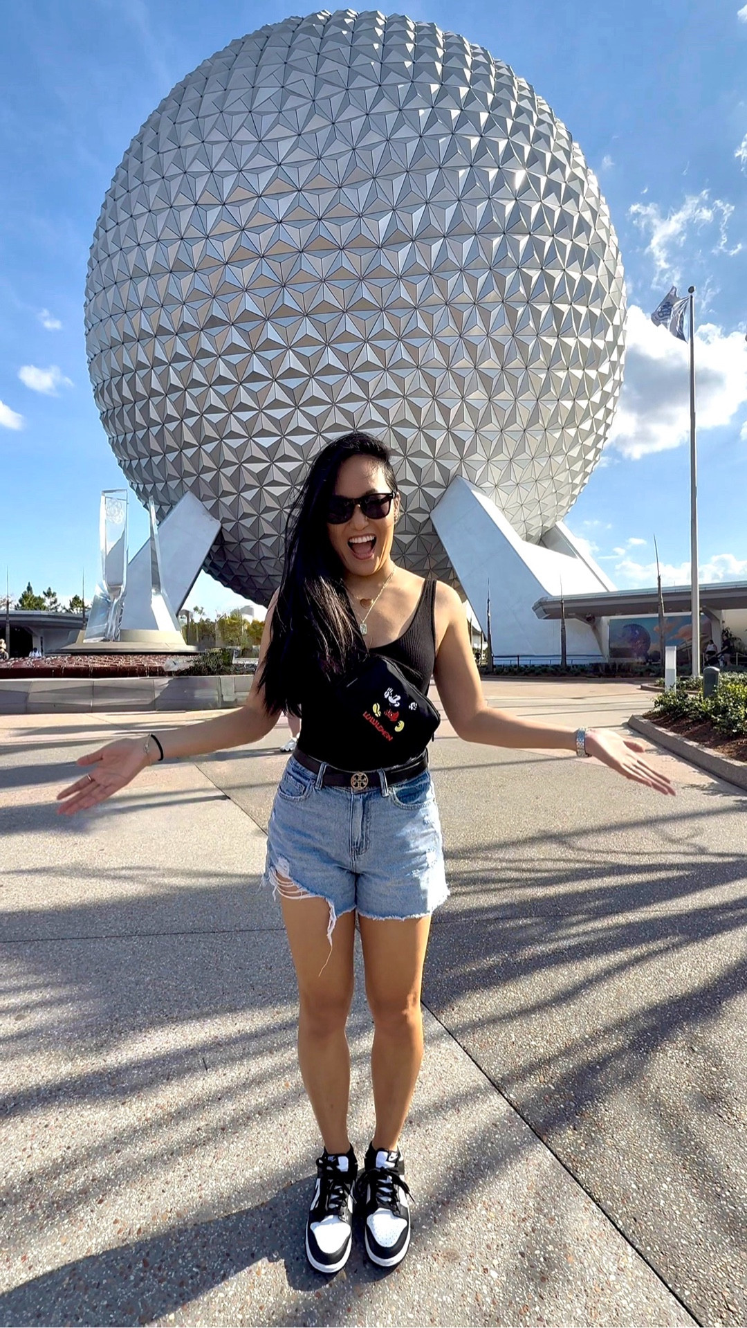 My Disney mom outfits 🏰✨ Cute, comfy, and practical for long park days! Sporty, casual look for walking all day, and brought a cozy Disney sweater for when it cools down. Perfect for chasing your toddler around the parks but still feeling put together! 🤍

disney mom outfit, disney world outfit women, disney park outfit, disneyland outfit idea, disney casual outfit, disney mom style, minnie mouse sweatshirt outfit, disney park day outfit, comfortable disney outfit, walking all day outfit, casual disney outfit women, mom style outfit, denim shorts outfit women, black tank outfit women, sporty casual outfit women, disney vacation outfit, sneakers outfit women

#LTKootd #LTKdayinmylife #LTKmomlife