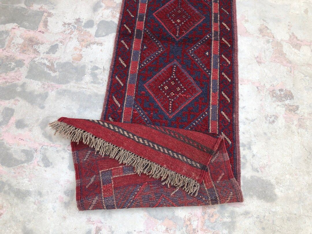 1.10x 8.1 ft Vintage Runner Rug,Ethnic Mushwani Geometric Rug, Afghan Handmade Wool Runner Rug, W... | Etsy (US)