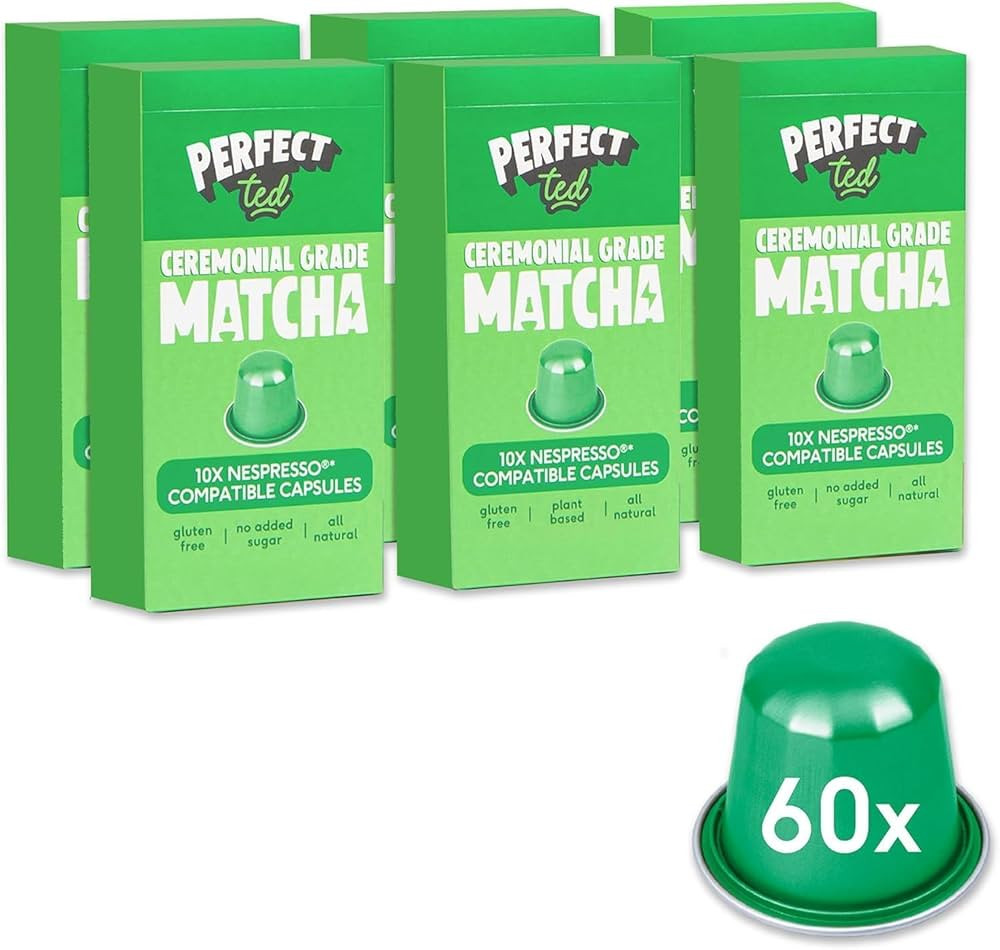 Perfect Ted Matcha Pods | Orignal | 60 Pods Compatible with Nespresso® | Ceremonial Grade Matcha... | Amazon (UK)