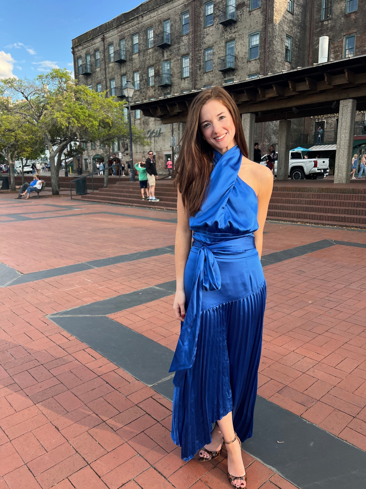 Obsessed with this look!!! Merritt and I have talked about how our outfits this night was probably our favorites we have ever worn. 

Shoes are a size 6 
Dress is a size 2, I would need to go down a size to a 0! 

#LTKShoeCrush #LTKPetite #LTKStyleTip