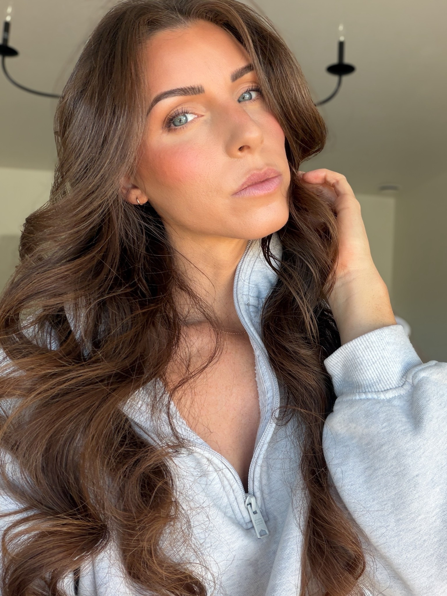 Okay I don’t share makeup on here very often, but I’ve had so many DMs asking what I’ve been using on my face, so I figured I’d finally put it all in one place.

Honestly, I’m not doing a whole lot— skin tint, concealer, setting powder, blush, bronzer + my go-to mascara.

I was testing a new blush colour here and it’s a little brighter than I normally go for, but I LOVE the formula.

Also… using my bronzer as eyeshadow has been such a good little trick, especially with blue eyes. It keeps everything really soft and warm without adding another product.

My brows are microbladed so I don’t do much there, but I love this super fine brow pen for adding a few really natural-looking hair strokes where I need them.

Linked everything I’m wearing here 🤎

#LTKfall #LTKbeauty #LTKsale