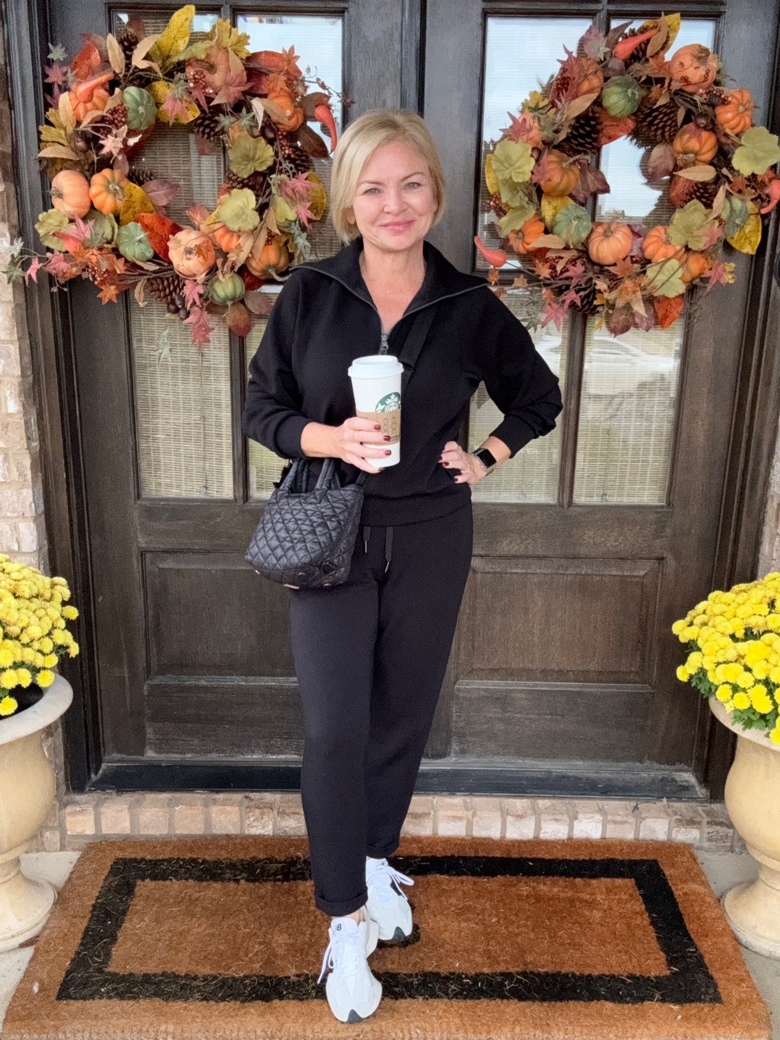 ☕️ Morning coffee run fit! I can't get enough of the SPANX Air Essentials line! The 1/2 zip sweatshirt & taper pants are so cozy and light as air at the same time. I'm wearing a Small in the sweatshirt & pants. The crossbody bag is a favorite & perfect for athleisure outfits  

Athleisure outfit
Loungewear
Lounge outfit
Coffee run
Crossbody bag
Cozy
Fall decor

#athleisure
#spanx
@spanx
#casualoutfit
#coffeerun
#loungewesr
#fashionover50
#womenover50
#falloutfits
#mzwallace
@mzwallace

#LTKSeasonal #LTKItBag #LTKStyleTip