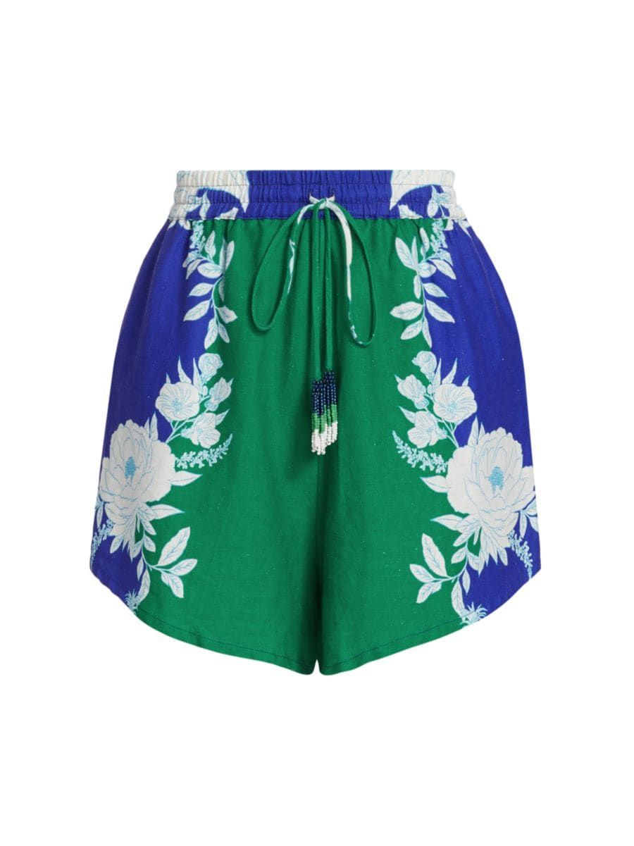 Soft Garden Linen-Blend Shorts | Saks Fifth Avenue