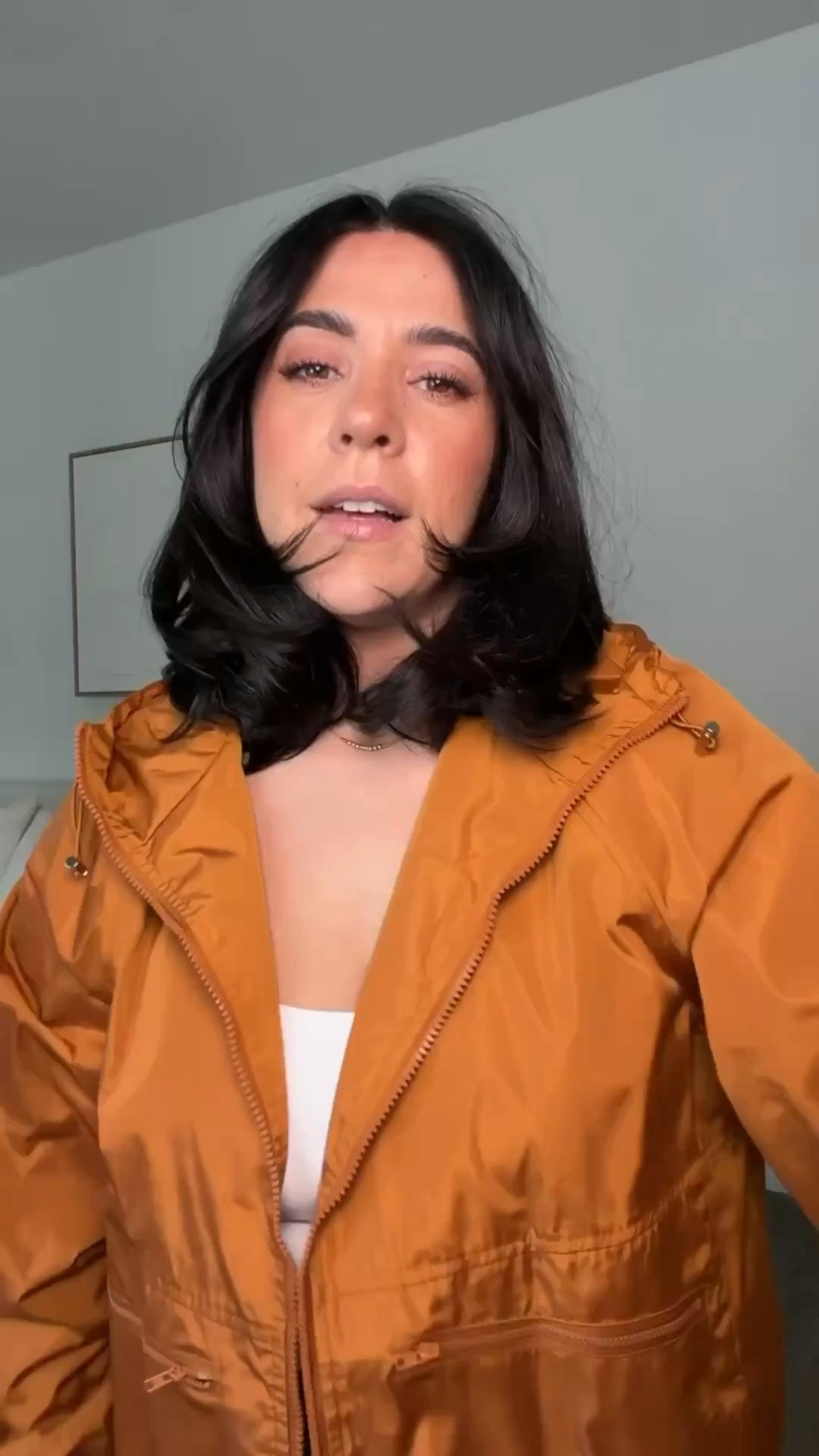Amazon rain jacket that folds up small for travel! I love the burnt orange color and the quality is amazing!  
Size L

#LTKMidsize #LTKSeasonal #LTKmomlife