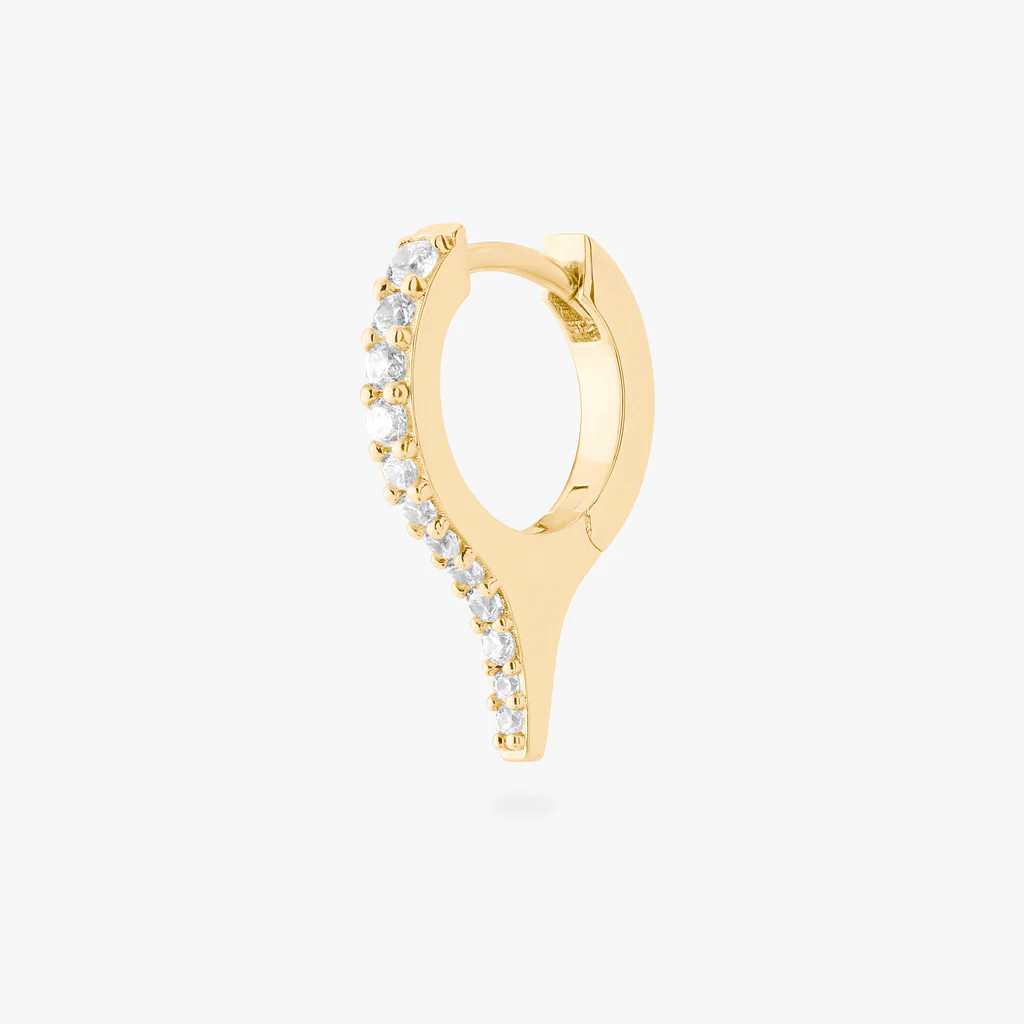 Pave Spike Huggie | Studs