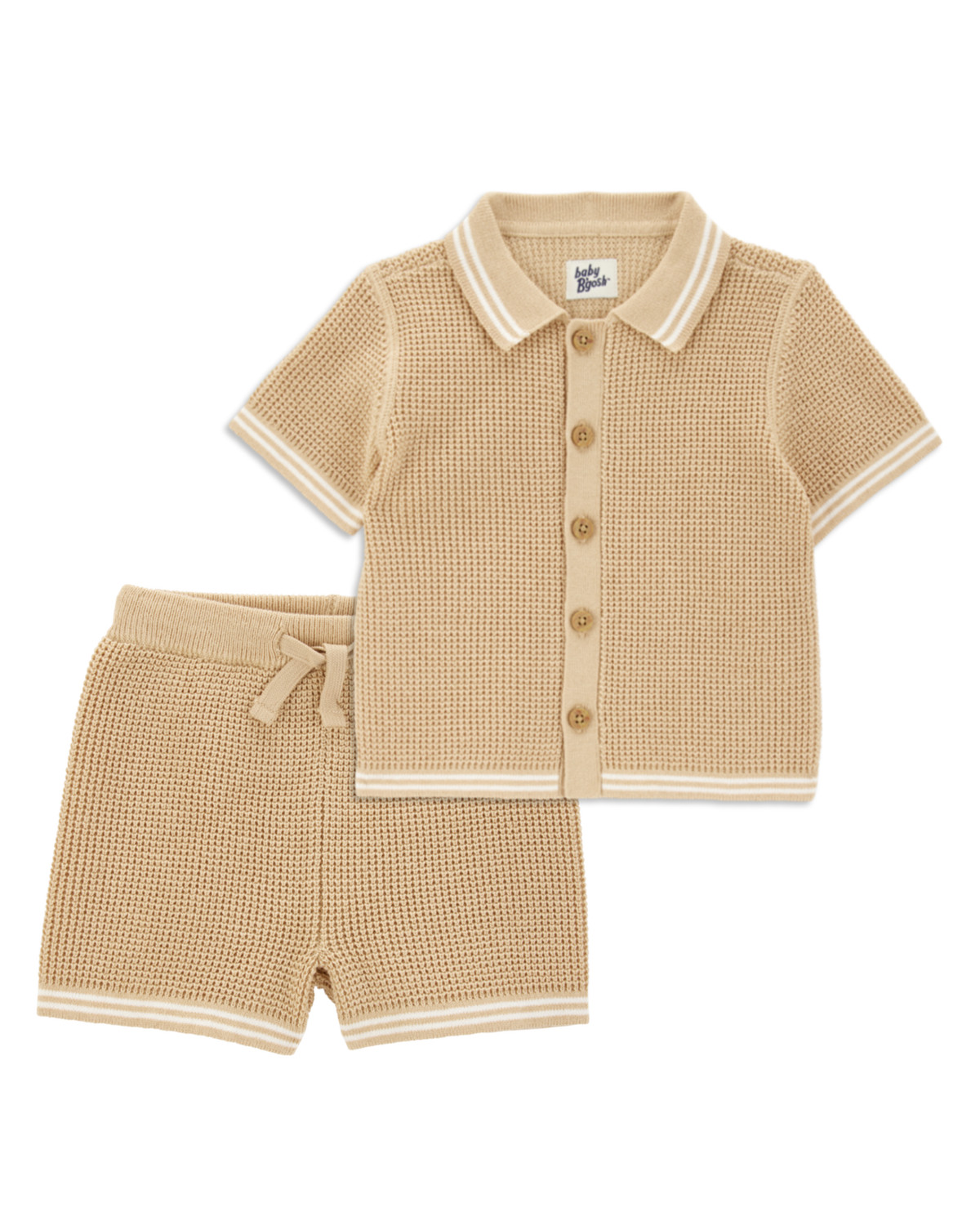 Baby 2-Piece Short-Sleeve Button-Front Sweater & Shorts Set | Carter's Inc