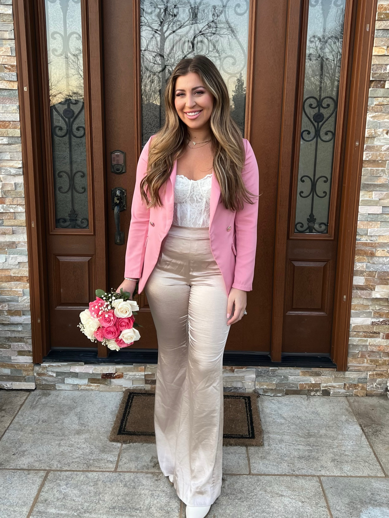 Valentine’s Day, pink, blazer, satin pants, white boots, revolve

#LTKSeasonal #LTKSale #LTKshoecrush