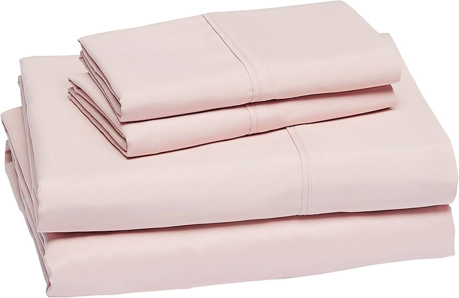 Amazon Basics Lightweight Super Soft Easy Care Microfiber Bed Sheet Set with 14” Deep Pockets - Full | Amazon (US)
