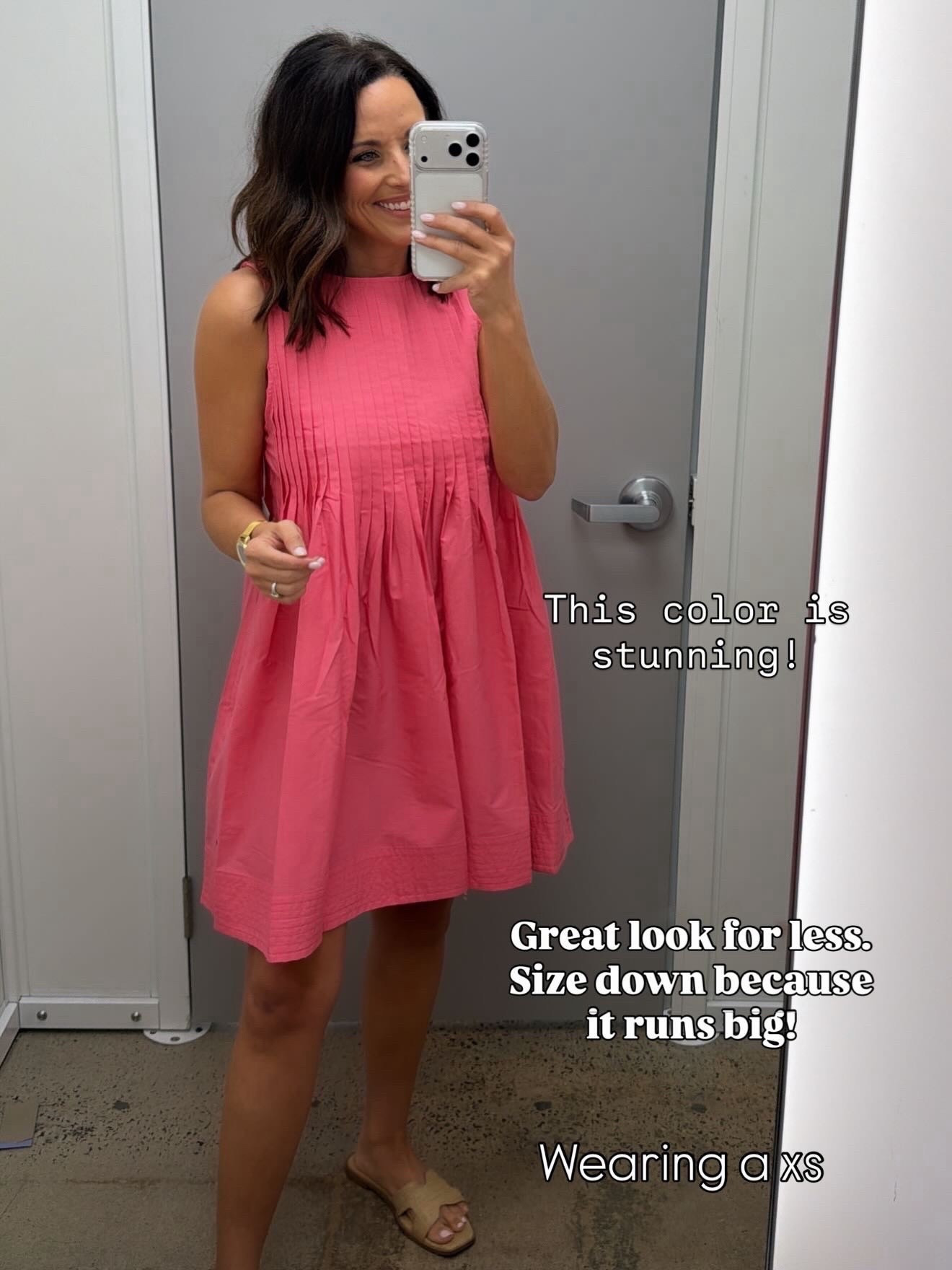 Spring dress find that looks SO much more expensive than it is 💗

This gorgeous coral mini dress has the prettiest pleated detail on the top and a flowy relaxed fit that makes it super flattering and easy to wear. The color is absolutely stunning for spring, Easter, vacations, brunch, or even family photos. It’s one of those effortless throw-on dresses that instantly looks put together.

Sizing tip: it runs a little big so I recommend sizing down.
For reference I’m wearing an XS.

Paired it with neutral sandals for an easy everyday look but you could easily dress it up with wedges or heels too.

#springstyle #springdress #walmartfashion #walmartfinds #affordablefashion #easteroutfit #vacationstyle #lookforless #springoutfit #ltkstyle #ltkfinds #budgetfashion

#LTKPetite