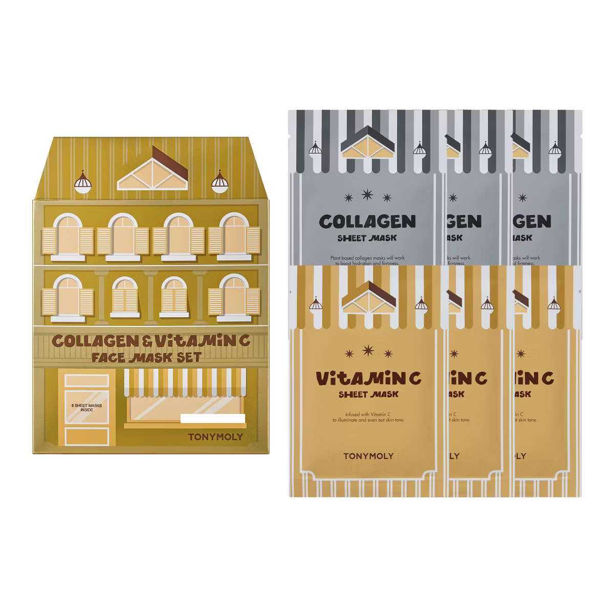 TONYMOLY Vitamin C & Collagen Sheet Mask Gift Set - House of Masks - 6ct | Target