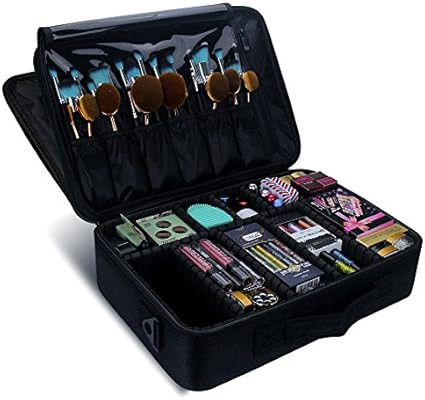 Large Makeup Case,Chomeiu Portable Makeup Backpack Travel Makeup Train Case Cosmetics Organizer W... | Amazon (US)