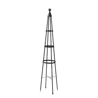 ACHLA DESIGNS Obelisk Garden Trellis, 84 in. Tall Graphite Powder Coat Finish OBL-02 - The Home D... | The Home Depot