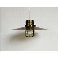 Rare Svend Aage Holm Sorensen Brass Pendant Light, Nautical Style Danish Mid-Century Ceiling Lamp, Vintage Lighting | Etsy (US)