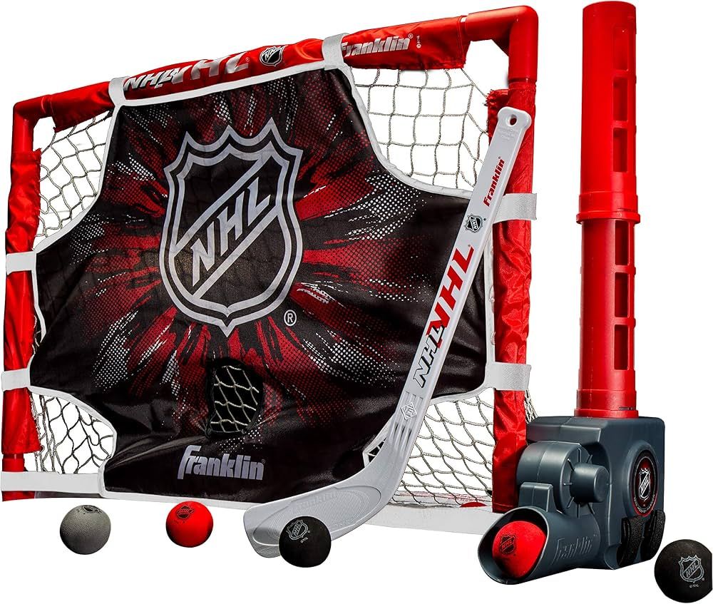 Franklin Sports NHL Kids Knee Hockey Goal Set - Mini Hockey Goal + Stick Set - Automatic Hockey B... | Amazon (US)