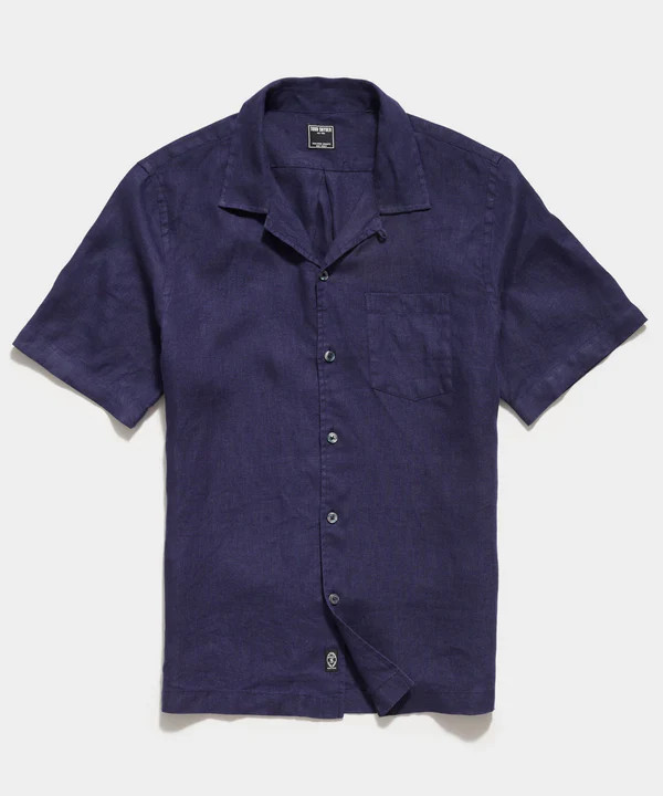 Sea Soft Irish Linen Camp Collar Shirt | Todd Snyder