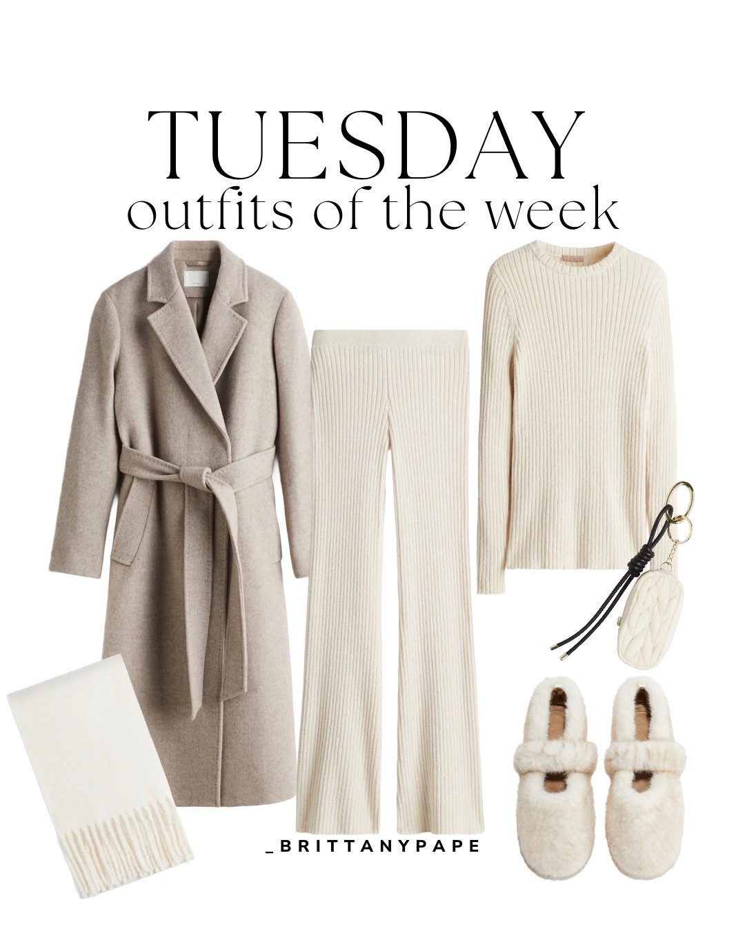 Outfit of the week-Tuesday
Womens winter outfits for casual everyday wear, datenight, errands and lounging around the house   


H&M, beige sweater, women’s sweater, beige pants, lounge pants, women’s pants, slippers, flats, Sherpa , beige purse, scarf, Christmas outfit, workwear outfit, business casual outfit, date night outfit, holiday outfit, holiday party, family photos, loungewear, wool coat, trench coat 

#LTKGiftGuide #LTKFindsUnder50 #LTKootd