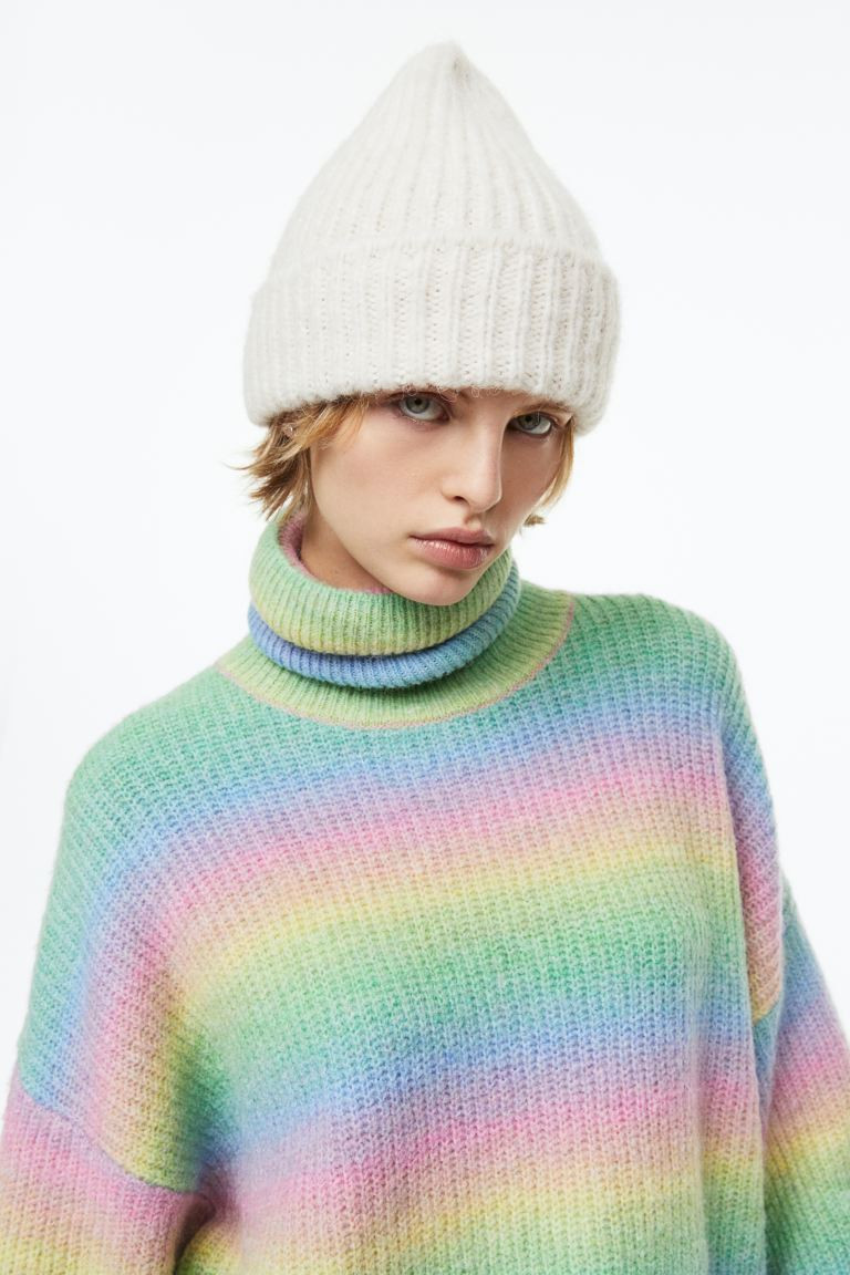 Rib-knit polo-neck jumper | H&M (UK, MY, IN, SG, PH, TW, HK)