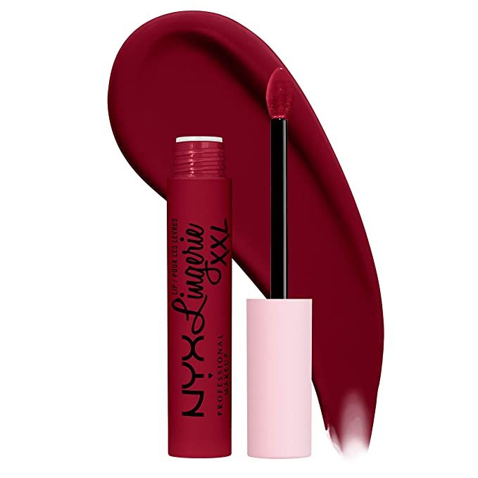 NYX PROFESSIONAL MAKEUP Lip Lingerie XXL Matte Liquid Lipstick - Sizzlin' (Oxblood Red) | Amazon (US)