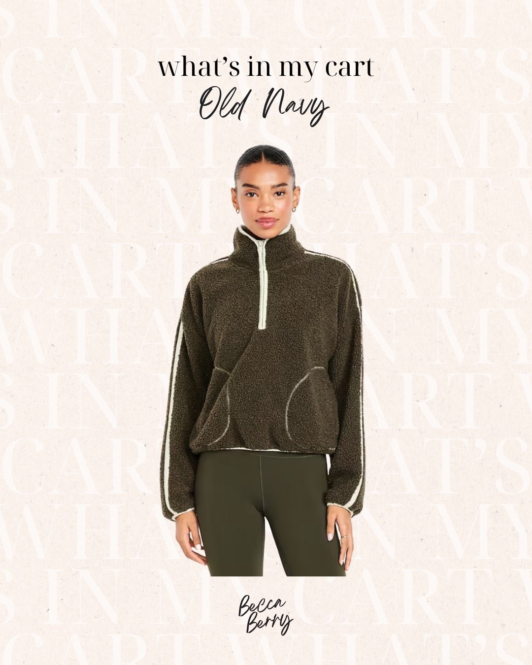 What’s in my cart now: the Loose Sherpa Quarter-Zip Pullover from Old Navy — cozy, relaxed, and perfect for fall layering. Can’t wait to wear it on cold days lounging at home or running errands.

#LTKdayinmylife #LTKootd #LTKmorningroutine