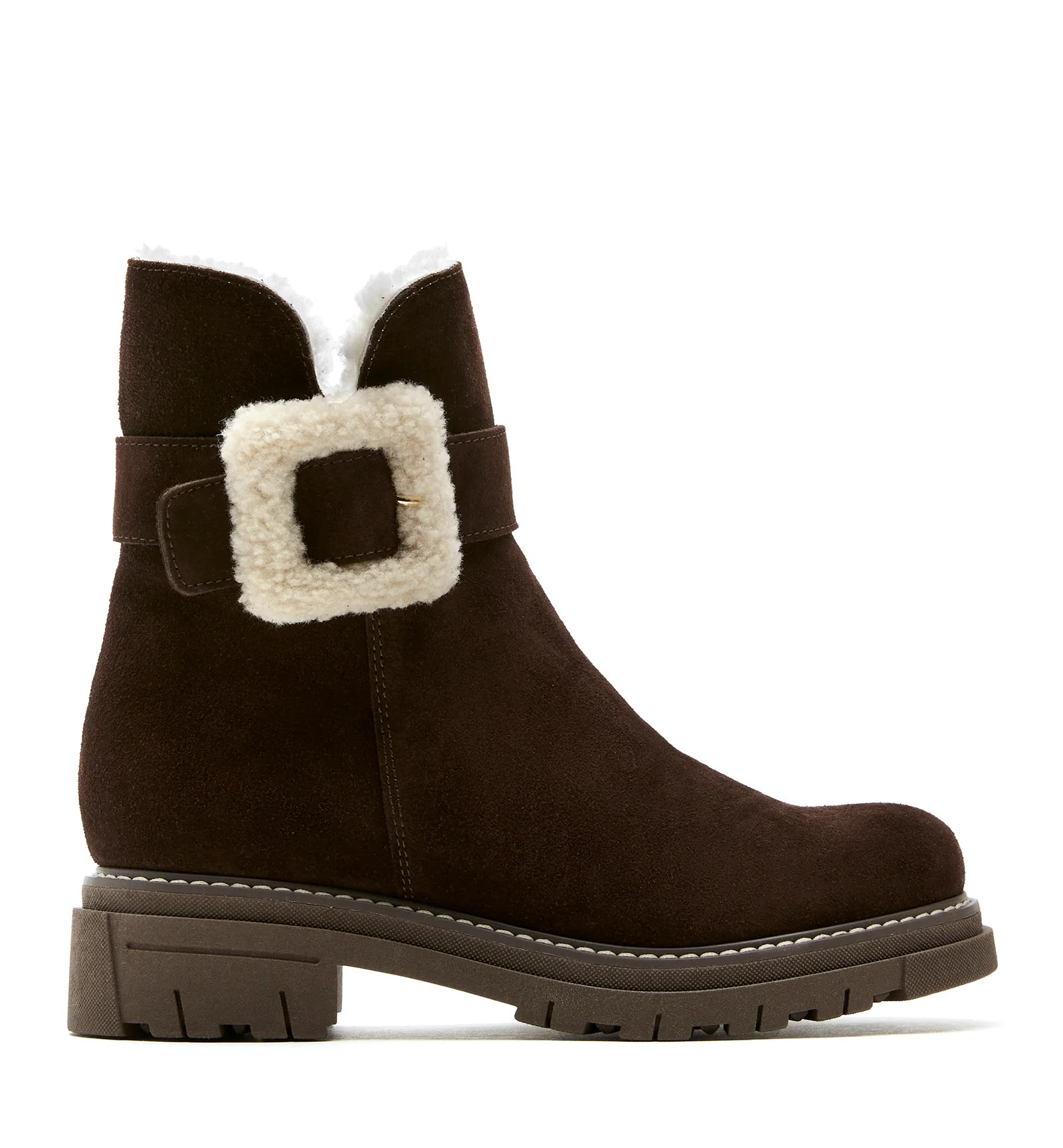 DOUG SHEARLING-LINED SUEDE BOOTIE | La Canadienne