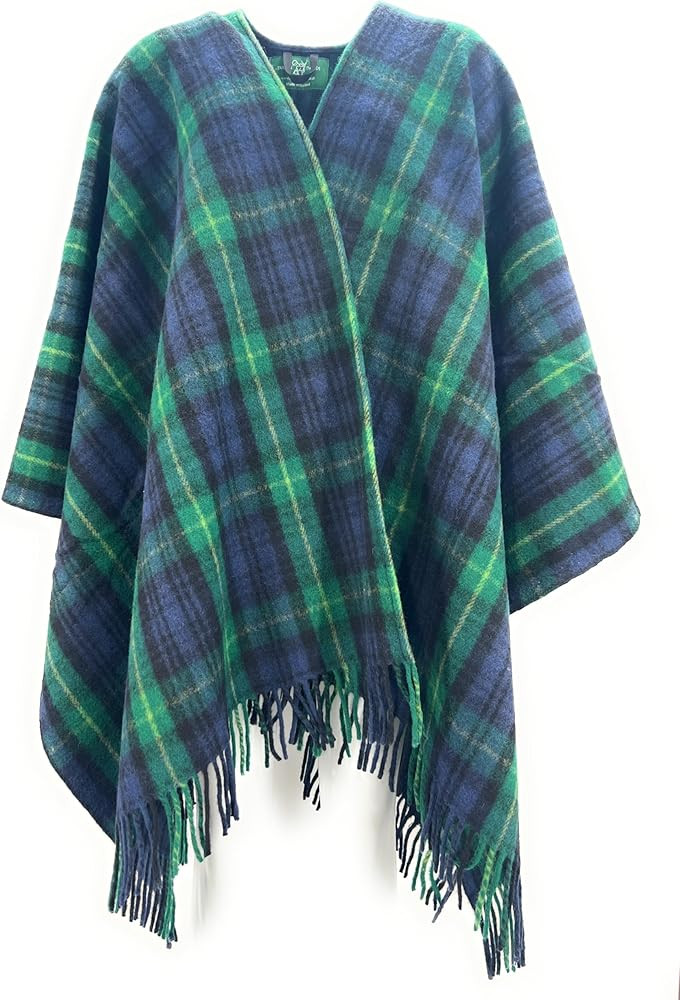 Merino Wool Unisex Tartan Cape, One Size | Amazon (UK)