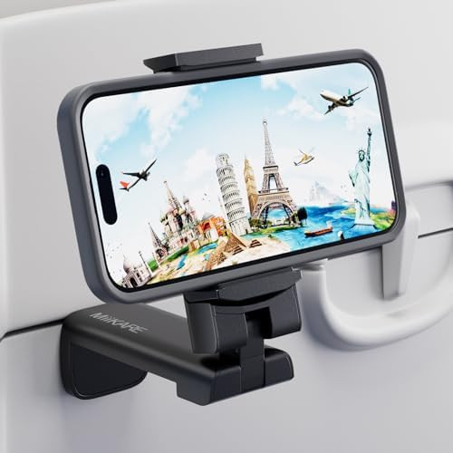 MiiKARE Airplane Travel Essentials Phone Holder, Universal Handsfree Phone Mount for Flying with ... | Amazon (US)