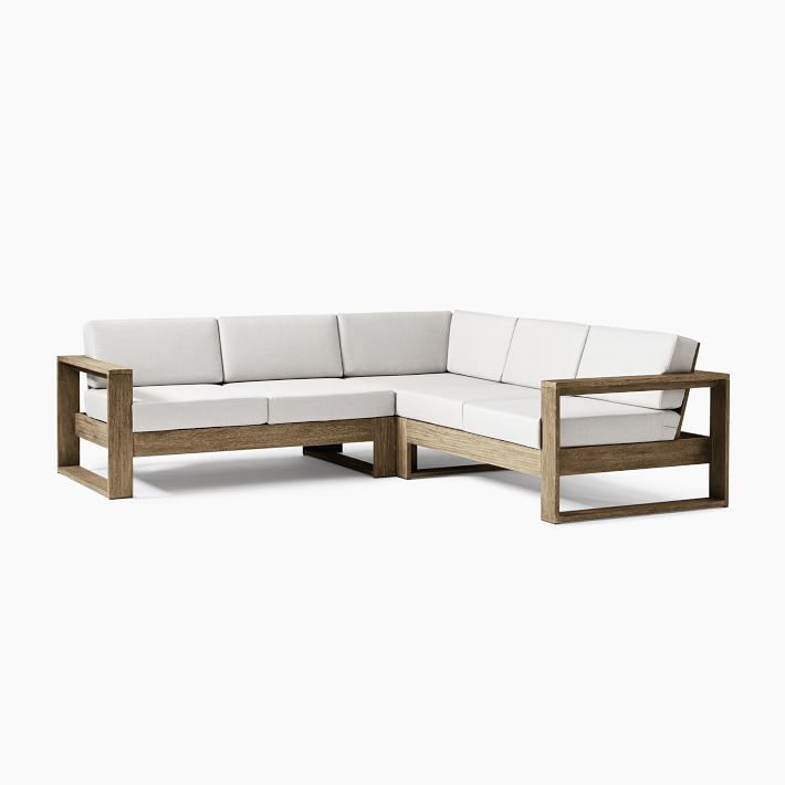 Portside Outdoor 3-Piece L-Shaped Sectional (97") | West Elm (US)