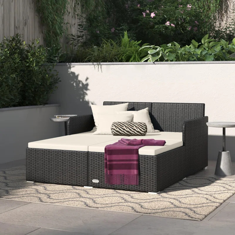 Naomie 52'' Wide Outdoor Patio Daybed with Cushions | Wayfair North America