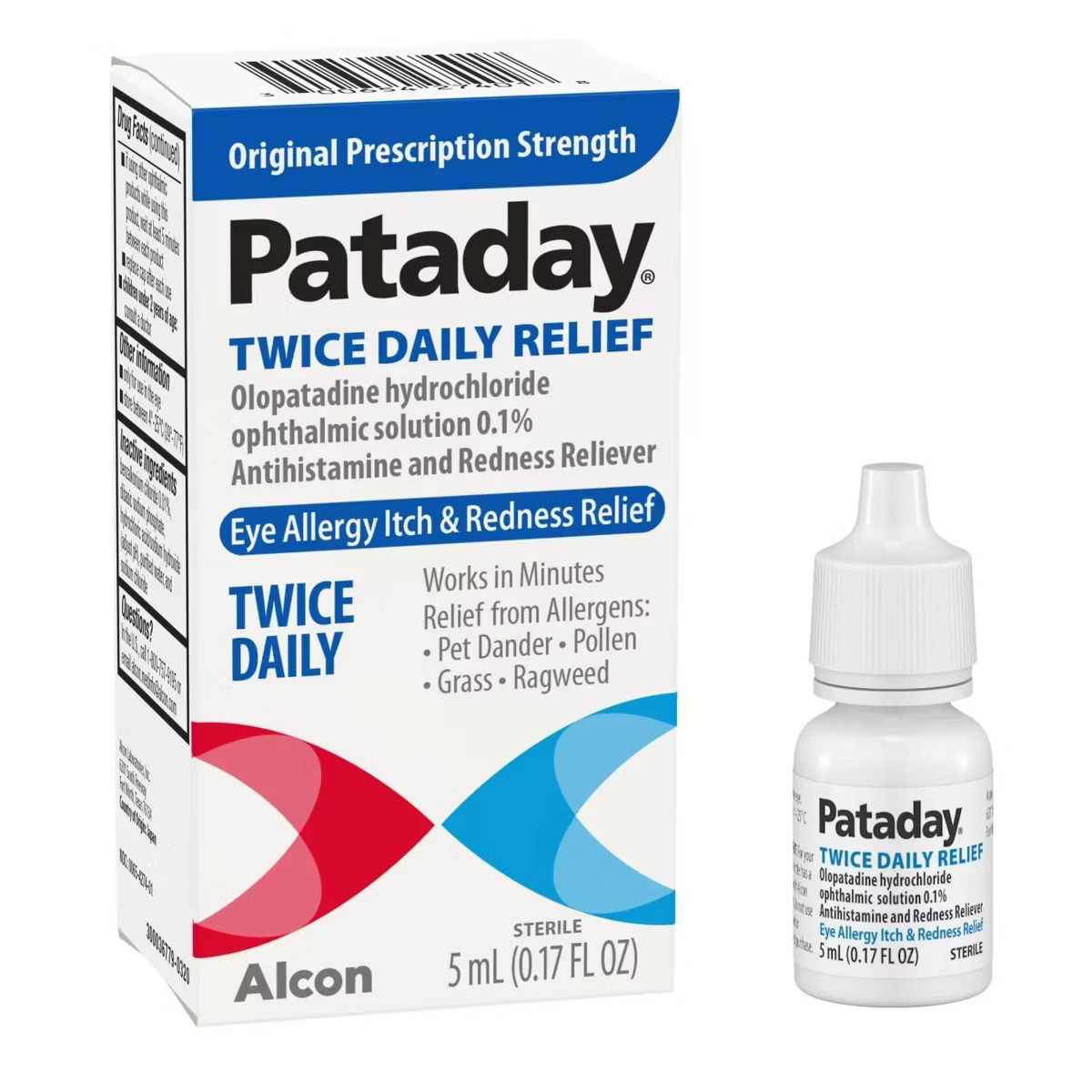 Pataday Twice Daily Allergy Itch and Redness Relief Eye Drops - 0.17 fl oz | Target