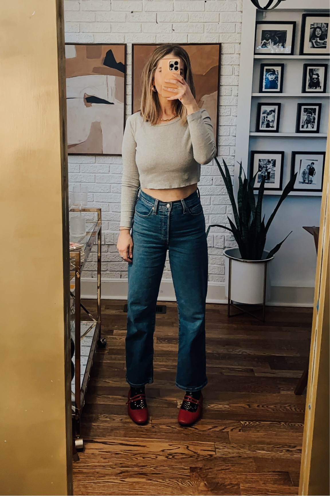 Casual outfit with red Mary Janes

#LTKSpringSale #LTKover40 #LTKSeasonal